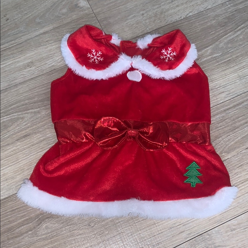 Holiday Time Mrs Claus Dog Costume Small Red Christmas